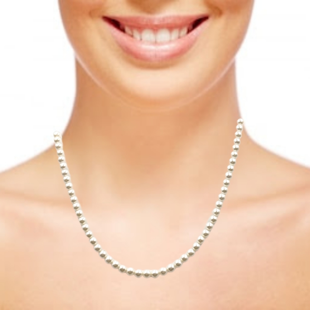 Classic White Faux Pearl Necklace 24" | Timeless Style | NWOT